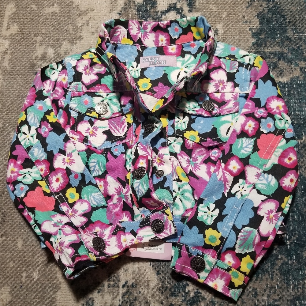 Crest Jeans Floral Jean Jacket